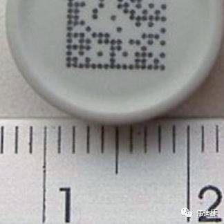幼型药瓶底部DataMatrix码尺寸示例