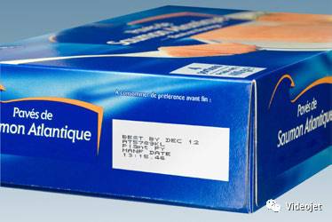 冷冻食品纸盒上的日期批次喷码