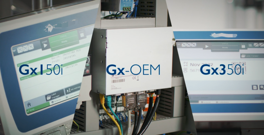 标注Gx150i、Gx-OEM和Gx350i的节造屏与衔接线缆拼图